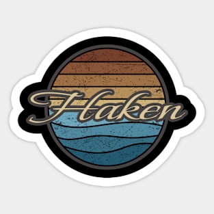 Haken Retro Waves Sticker